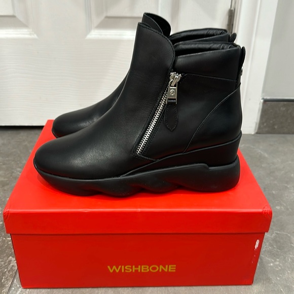 Browns Wishbone Phoebe Boot Leather Black size 8 - Picture 1 of 6